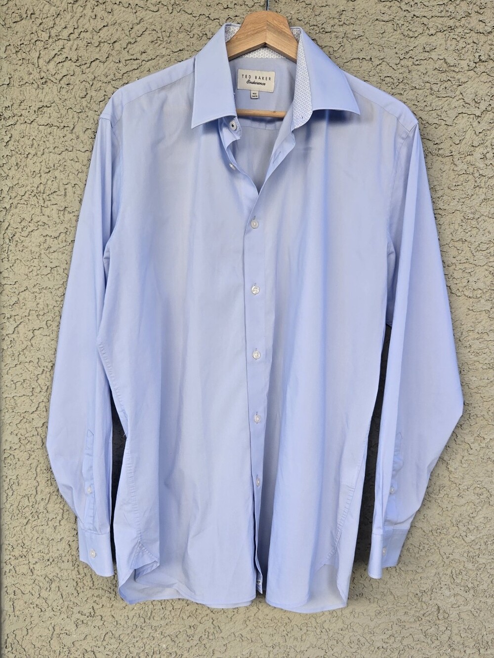 Ted Baker Men's Pale Blue Spread-Collar Dress Shirt